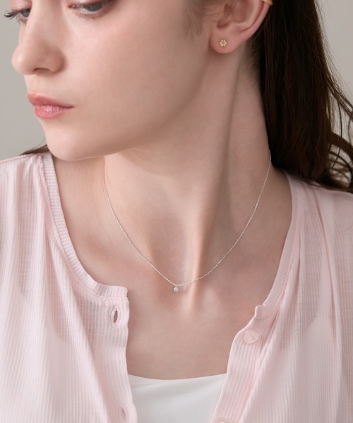 NOJESS(ノジェス)の「シルバーダイヤモンドネックレス(0.05ct)(ネックレス・レディース・シルバー・フリー)」の1枚目の写真