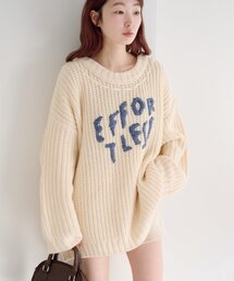 Kastane | 【10.19(日)0:00発売/WEB先行/4色展開】ハンドステッチロゴニット(ニット/セーター)