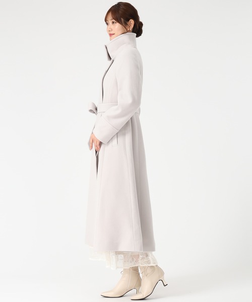 MISCH MASCH(ミッシュマッシュ)の「ブローチ付きスタンドカラー3wayコート(チェスターコート・レディース・ブラック/グレイッシュベージュ/ピンク/ライトグレー・S/M)」の20枚目の写真