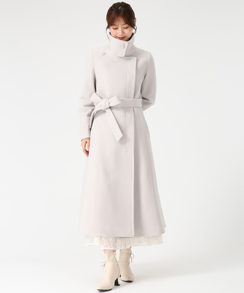 MISCH MASCH(ミッシュマッシュ)の「ブローチ付きスタンドカラー3wayコート(チェスターコート・レディース・ブラック/グレイッシュベージュ/ピンク/ライトグレー・S/M)」の15枚目の写真