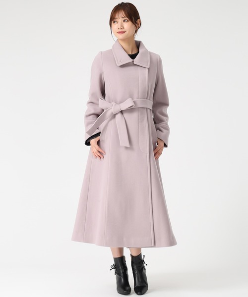 MISCH MASCH(ミッシュマッシュ)の「ブローチ付きスタンドカラー3wayコート(チェスターコート・レディース・ブラック/グレイッシュベージュ/ピンク/ライトグレー・S/M)」の12枚目の写真