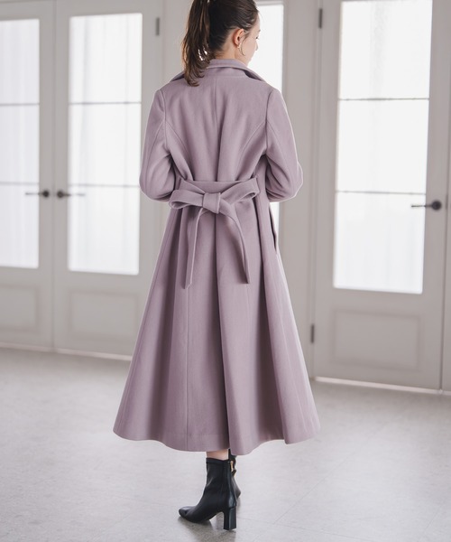 MISCH MASCH(ミッシュマッシュ)の「ブローチ付きスタンドカラー3wayコート(チェスターコート・レディース・ブラック/グレイッシュベージュ/ピンク/ライトグレー・S/M)」の10枚目の写真