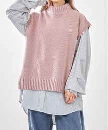 モックネック」に該当するピンク/桃色系のメンズファッション通販