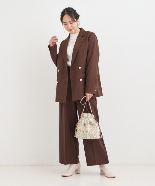 SHOO・LA・RUE（シューラルー）の「フェイクファー巾着ショルダーバッグ（ショルダーバッグ・レディース・ブラウン系その他/アイボリー系3/チャコールグレー/ダークブラウン系3・00）」の12枚目の写真