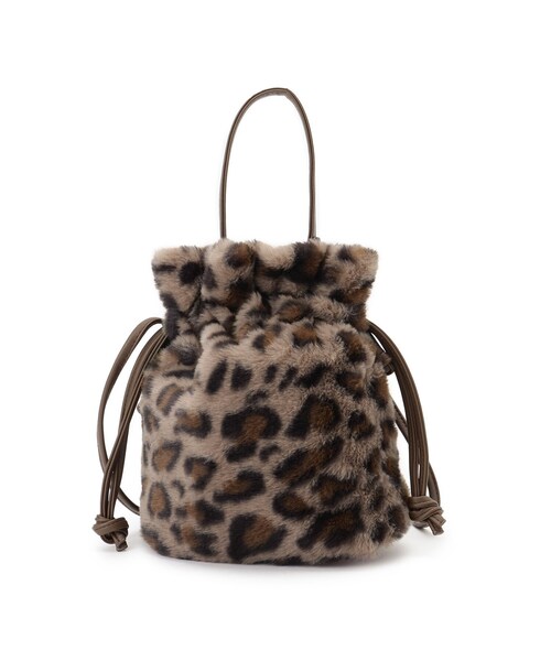 SHOO・LA・RUE（シューラルー）の「フェイクファー巾着ショルダーバッグ（ショルダーバッグ・レディース・ブラウン系その他/アイボリー系3/チャコールグレー/ダークブラウン系3・00）」の15枚目の写真