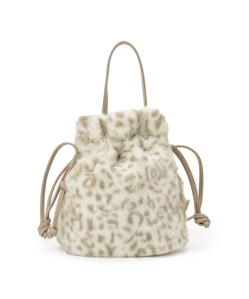 SHOO・LA・RUE（シューラルー）の「フェイクファー巾着ショルダーバッグ（ショルダーバッグ・レディース・ブラウン系その他/アイボリー系3/チャコールグレー/ダークブラウン系3・00）」の16枚目の写真