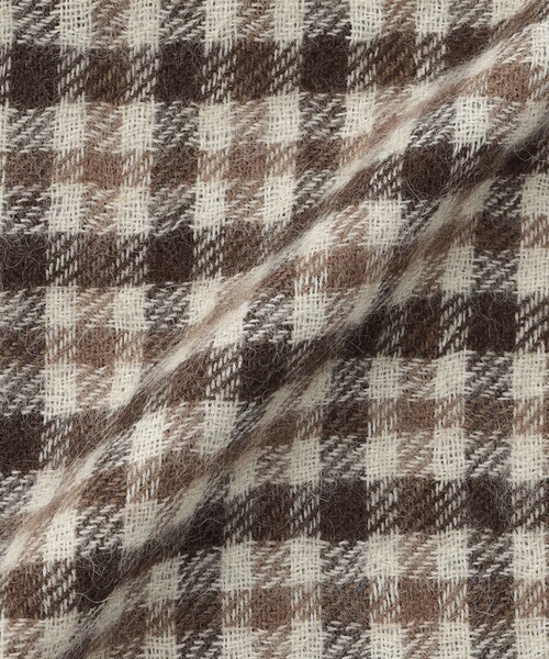 MACKINTOSH LONDON(マッキントッシュ ロンドン)の「ベビーアルパカ リバーシブルガンクラブチェックマフラー(マフラー・メンズ・ブラウン・FREE)」の3枚目の写真