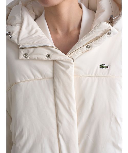 SNIDEL（スナイデル）の「LACOSTE/中綿ブルゾン（ダウンジャケット/コート・レディース・アイボリー/ブラック/ピンク・F）」の8枚目の写真