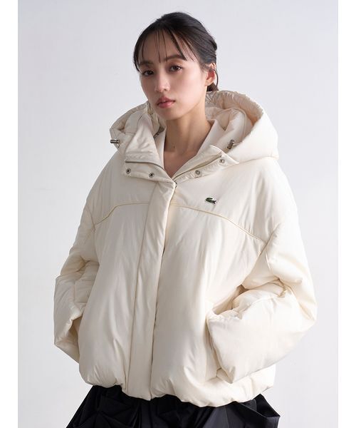 SNIDEL（スナイデル）の「LACOSTE/中綿ブルゾン（ダウンジャケット/コート・レディース・アイボリー/ブラック/ピンク・F）」の19枚目の写真