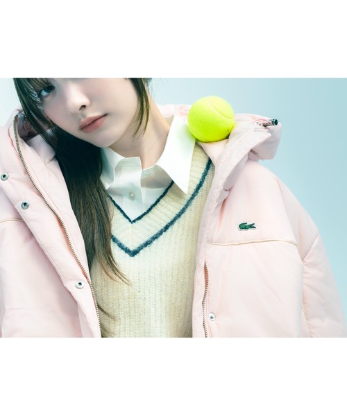 SNIDEL（スナイデル）の「LACOSTE/中綿ブルゾン（ダウンジャケット/コート・レディース・アイボリー/ブラック/ピンク・F）」の13枚目の写真