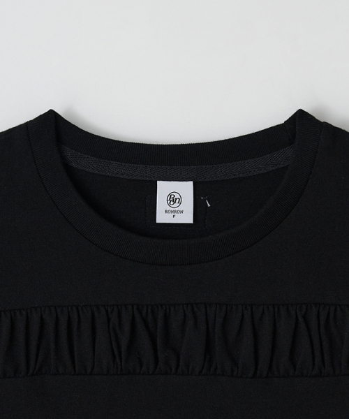 RONRON(ロンロン)の「PENDANT CRINKLE CROP T SHIRT BLACK(Tシャツ/カットソー・レディース・その他・FREE)」の3枚目の写真
