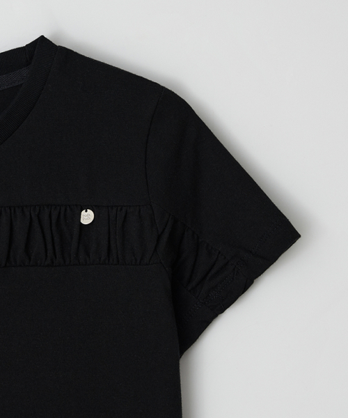 RONRON(ロンロン)の「PENDANT CRINKLE CROP T SHIRT BLACK(Tシャツ/カットソー・レディース・その他・FREE)」の4枚目の写真