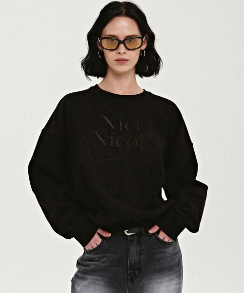 NICK&NICOLE(ニックアンドニコール)の「VOLUME BUTTERFLY SIGNATURE SWEATSHIRT_MATT BLACK(スウェット・レディース・その他・FREE)」の1枚目の写真