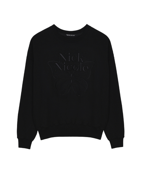 NICK&NICOLE(ニックアンドニコール)の「VOLUME BUTTERFLY SIGNATURE SWEATSHIRT_MATT BLACK(スウェット・レディース・その他・FREE)」の4枚目の写真