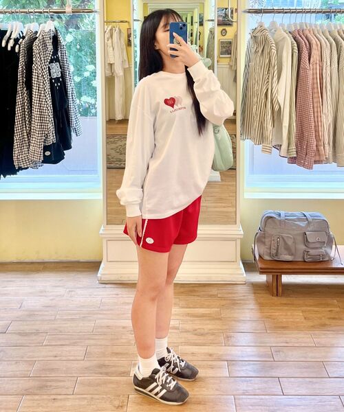 BITTER CELLS（ビターセルズ）の「スポーティハートロングスリーブ-チャコール（Tシャツ/カットソー・レディース・その他・FREE）」の4枚目の写真