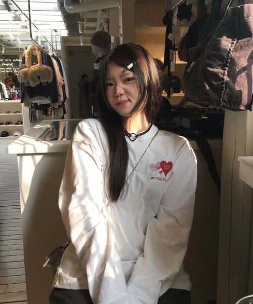 BITTER CELLS（ビターセルズ）の「スポーティハートロングスリーブ-チャコール（Tシャツ/カットソー・レディース・その他・FREE）」の9枚目の写真