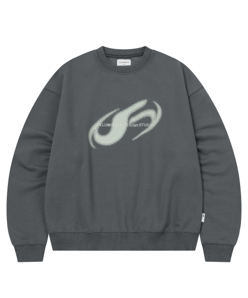 F.ILLUMINATE(フィルミネイト)の「スラントシンボルロゴスウェットシャツ-チャコール(スウェット・レディース・その他・SMALL/MEDIUM/LARGE)」の1枚目の写真