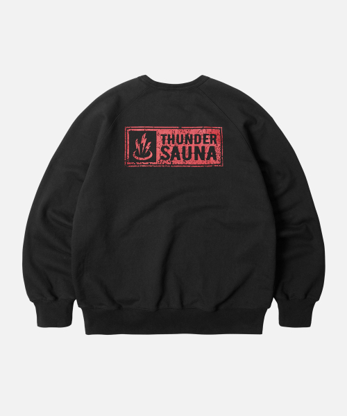 FRIZMWORKS(フリズムワークス)の「THUNDER SAUNA SIGNBOARD SWEATSHIRT _ BLACK(スウェット・メンズ・その他・X-LARGE/SMALL/MEDIUM/LARGE)」の2枚目の写真