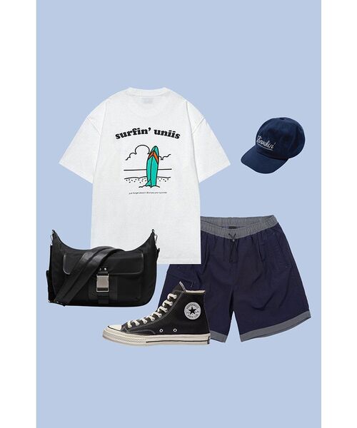 FRIZMWORKS(フリズムワークス)の「NYLON SET-UP TRACK SHORTS _ NAVY(その他パンツ・メンズ・その他・LARGE)」の2枚目の写真