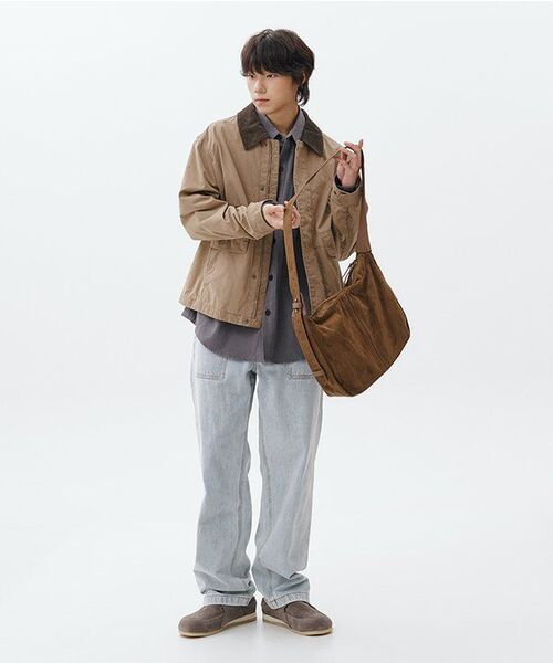 MUSINSA STANDARD（ムシンサスタンダード）の「ワックスドCNハンティングジャケット[カーキベージュ]（ミリタリージャケット・メンズ・その他・MEDIUM/LARGE/X-LARGE/XX-LARGE）」の5枚目の写真