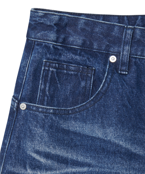 NOMANUAL(NOMANUAL)の「WASHED JUMBO DENIM PANTS - WASHED BLUE(デニムパンツ・レディース・その他・SMALL/MEDIUM/LARGE/X-LARGE)」の2枚目の写真