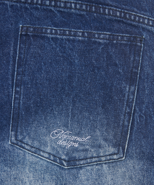NOMANUAL(NOMANUAL)の「WASHED JUMBO DENIM PANTS - WASHED BLUE(デニムパンツ・レディース・その他・SMALL/MEDIUM/LARGE/X-LARGE)」の4枚目の写真