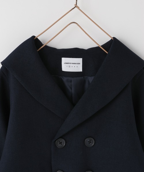 LOWRYS FARM（ローリーズファーム）の「メランジツイルセーラージャケット　593783（テーラードジャケット・キッズ・ネイビー/グレー・110cm/120cm/130cm/140cm/150cm）」の3枚目の写真