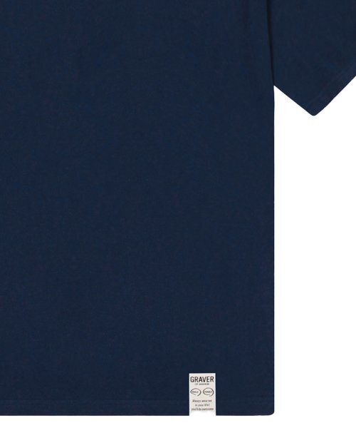 GRAVER（グレーバー）の「[ユニセックス]スモールストロベリーロゴ半袖Tシャツ_ネイビー（Tシャツ/カットソー・レディース・ネイビー・SMALL/LARGE/MEDIUM）」の5枚目の写真