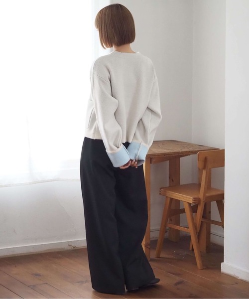 tiptop（ティップトップ）の「【wool】ダブルフェイス配色カーディガン（カーディガン/ボレロ・レディース・アイボリー/グレー/チャコールグレー/ブルー/ピンク・FREE）」の20枚目の写真