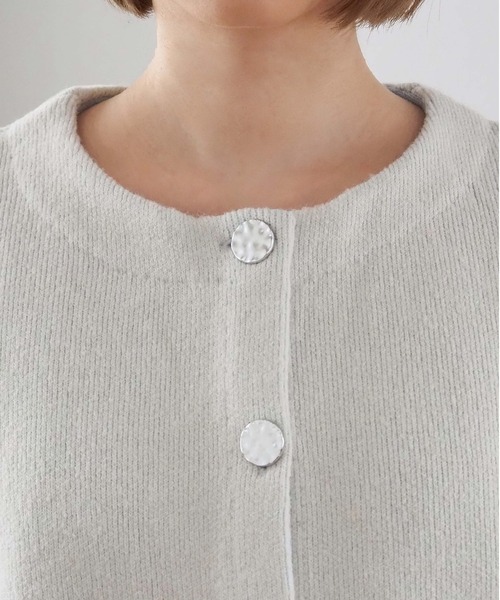 tiptop（ティップトップ）の「【wool】ダブルフェイス配色カーディガン（カーディガン/ボレロ・レディース・アイボリー/グレー/チャコールグレー/ブルー/ピンク・FREE）」の21枚目の写真