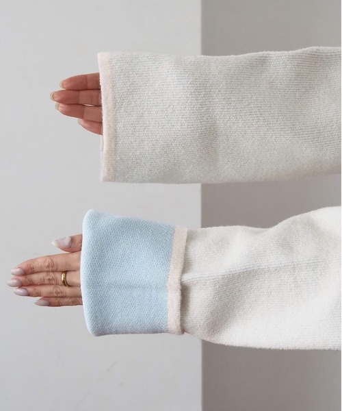 tiptop（ティップトップ）の「【wool】ダブルフェイス配色カーディガン（カーディガン/ボレロ・レディース・アイボリー/グレー/チャコールグレー/ブルー/ピンク・FREE）」の22枚目の写真