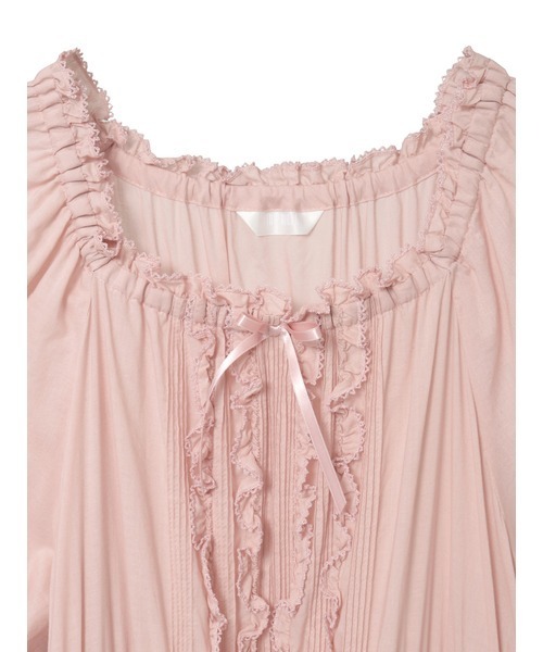 配色フリル使いワンピース