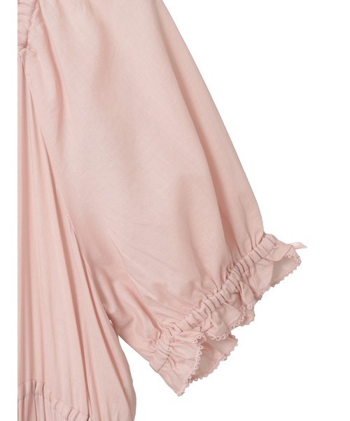 配色フリル使いワンピース