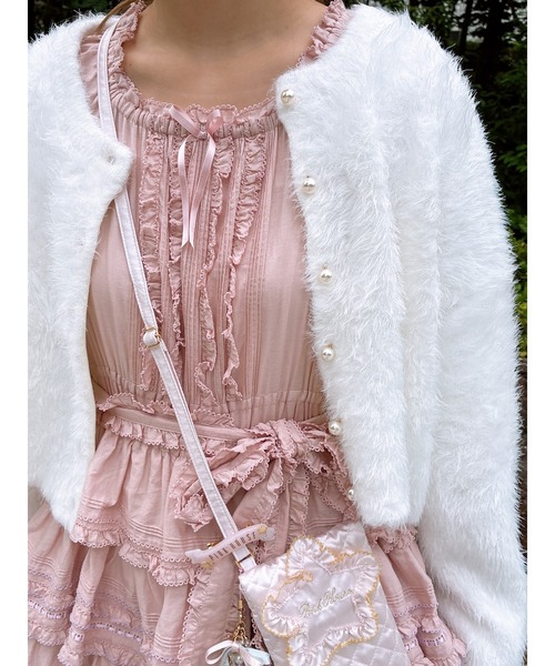 PINK HOUSE　ピンクハウス　フリル付き黒キュロット ローンフリルブラウス （シャツ・ブラウス）｜PINK HOUSE / ピンク