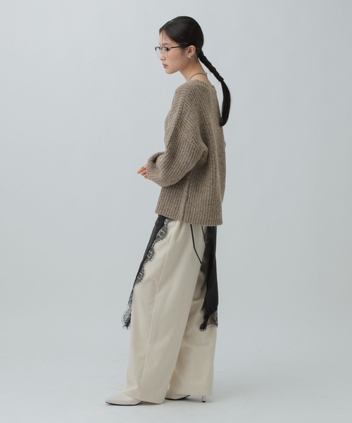 LEPSIM（レプシィム）の「3ゲージノットヤーンラメプルオーバー　608062（ニット/セーター・レディース・グレー/ブラウン/イエロー・FREE）」の15枚目の写真