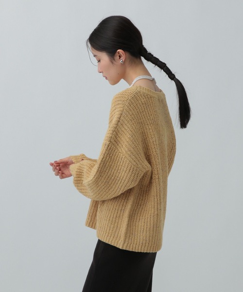 LEPSIM（レプシィム）の「3ゲージノットヤーンラメプルオーバー　608062（ニット/セーター・レディース・グレー/ブラウン/イエロー・FREE）」の18枚目の写真