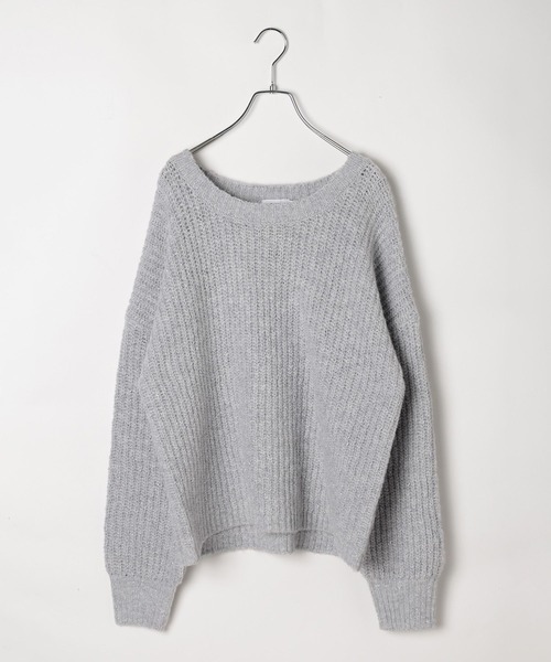 LEPSIM（レプシィム）の「3ゲージノットヤーンラメプルオーバー　608062（ニット/セーター・レディース・グレー/ブラウン/イエロー・FREE）」の22枚目の写真