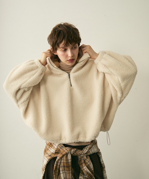 half zip boa pullover / ハーフジップボアプルオーバー（ブルゾン
