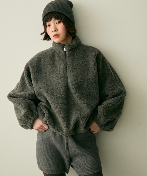 half zip boa pullover / ハーフジップボアプルオーバー（ブルゾン