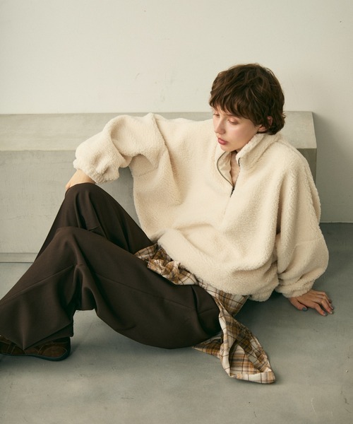 half zip boa pullover / ハーフジップボアプルオーバー（ブルゾン