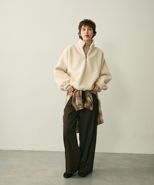 half zip boa pullover / ハーフジップボアプルオーバー（ブルゾン