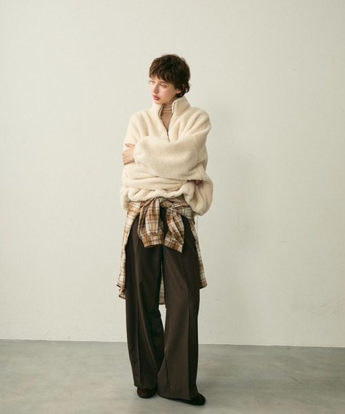 half zip boa pullover / ハーフジップボアプルオーバー（ブルゾン