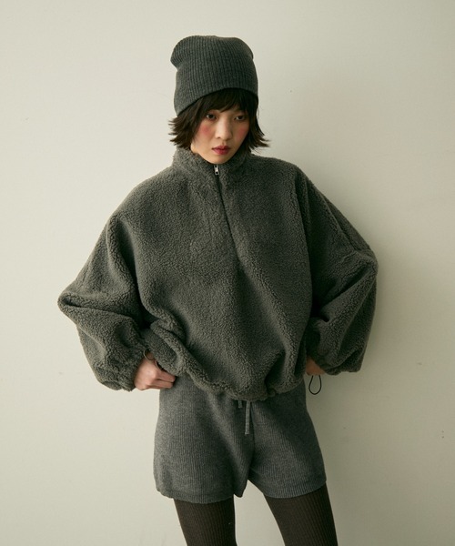 half zip boa pullover / ハーフジップボアプルオーバー（ブルゾン