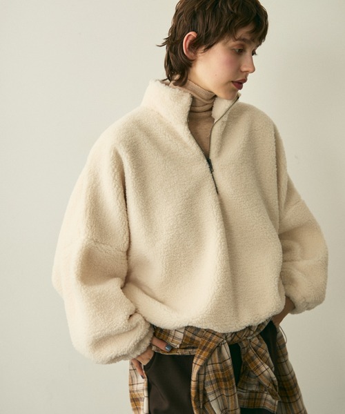 half zip boa pullover / ハーフジップボアプルオーバー（ブルゾン