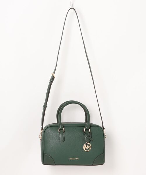 MICHAEL KORS(マイケルコース)の「THOMPSON ぺブルレザー ダッフル サッチェル ミディアム(ハンドバッグ・レディース・グリーン系・FREE)」の1枚目の写真