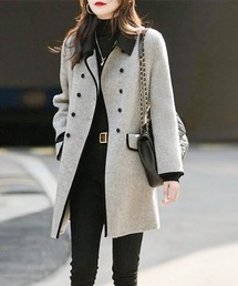 Pittok（ピットク）の「ダブルブレスト チェスターコート（チェスターコート）」