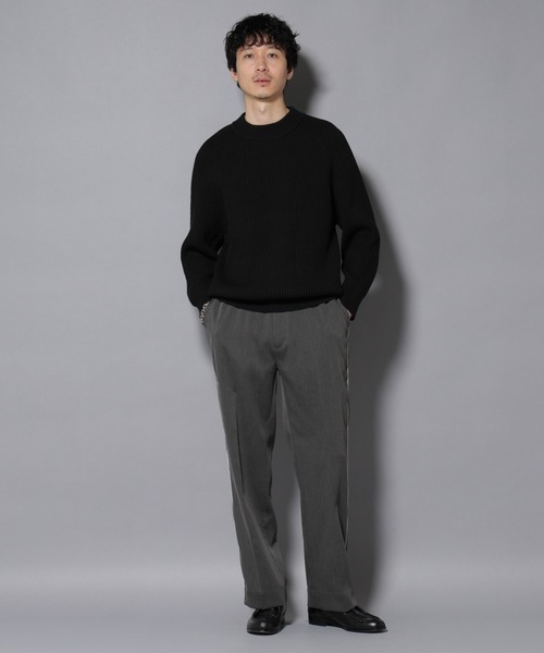 NANO universe（ナノユニバース）の「ウォーム側章ストレートスラックス（スラックス・メンズ・ブラック/チャコール/ベージュ・S/M/L/XL）」の12枚目の写真