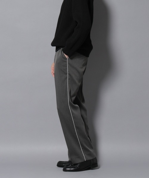 NANO universe（ナノユニバース）の「ウォーム側章ストレートスラックス（スラックス・メンズ・ブラック/チャコール/ベージュ・S/M/L/XL）」の10枚目の写真