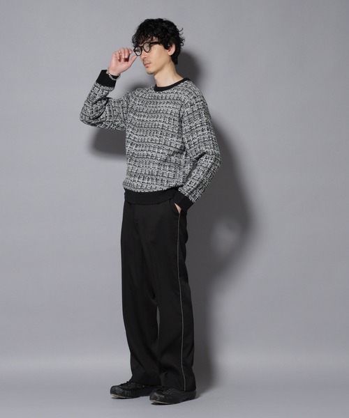 NANO universe（ナノユニバース）の「ウォーム側章ストレートスラックス（スラックス・メンズ・ブラック/チャコール/ベージュ・S/M/L/XL）」の21枚目の写真