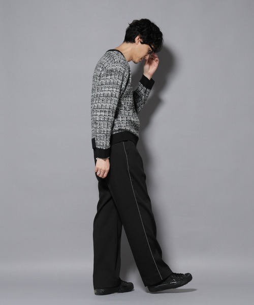 NANO universe（ナノユニバース）の「ウォーム側章ストレートスラックス（スラックス・メンズ・ブラック/チャコール/ベージュ・S/M/L/XL）」の22枚目の写真